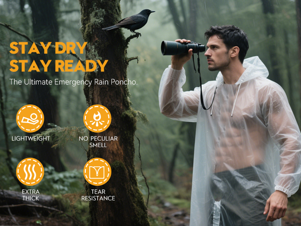 Perfect for Emergencies - Stash in cars, offices, or kits for unexpected downpours.