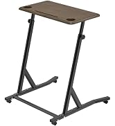 SELEWARE Indoor Cycling Desk Height Adjustable Bike Desk Workstation Standing Desk Wooden Laptop ...