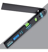 Digital Angle Finder 225°, Aluminum Protractor with Backlit LCD, Bubble Levels & Locking Knob | ±...