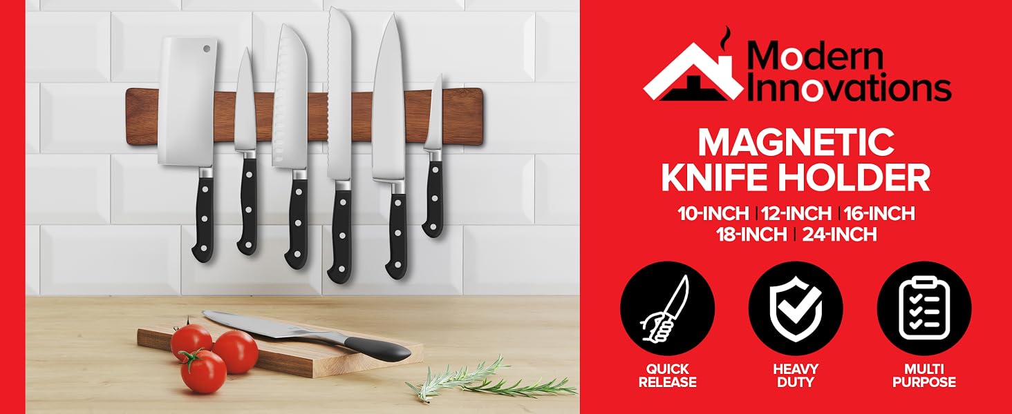 Magnetic knife holder, quick release, heavy-duty, multi purpose