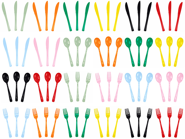 plastic knives plastic forks plastic spoons plastic cutlery plastic silverware disposable