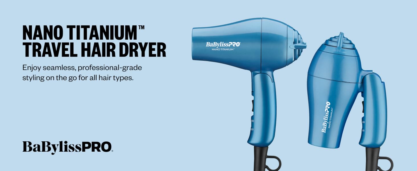 NANO TITANIUM travel hair dryer