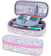 RHCPFOVR Kids Pencil Case for Girls-Soft Zipper Large Capacity Pencil Pouch for Girls Pencil Case...