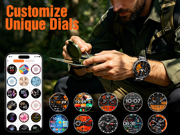 smart watch iphone military watches for men tactical smartwatch for iphone