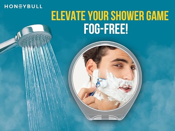 fogless shower mirror, shower mirror for shaving and skincare, bathroom mirror