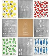 SIMPLYCASA 8 Pack Reusable Swedish Dishcloth, for Kitchen and Household Use, Super Absorbency, Ma...