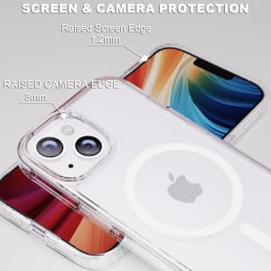 iphone14 iphone13 i phone14 phone13 case magnetic clear case bumper transparent pc shockproof