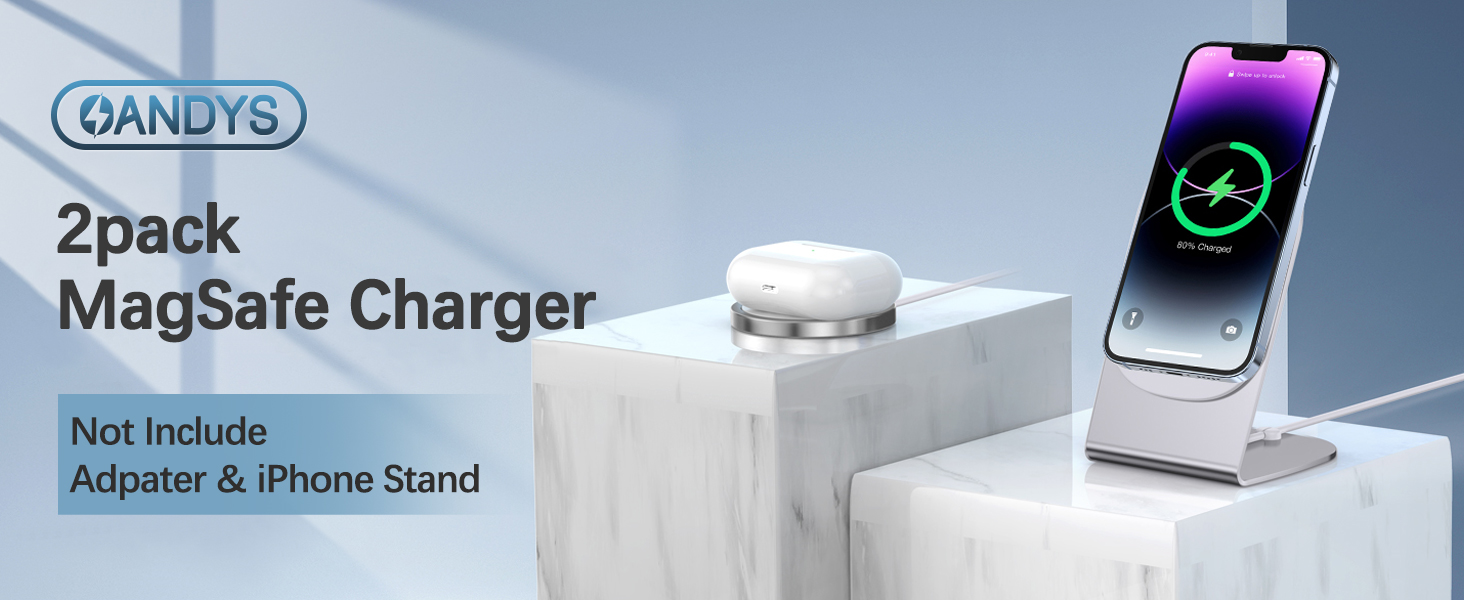 2 Pack Magnetic Wireless Charger