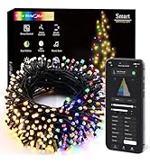 ODEETRONIC Smart Christmas Tree Lights, 98 ft 300 LED Color Changing Christmas Lights, Warm White...