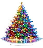 Eiflow Christmas Tabletop Diamond Art Kit for Adults DIY Tabletop Diamond Art Painting Ornament w...