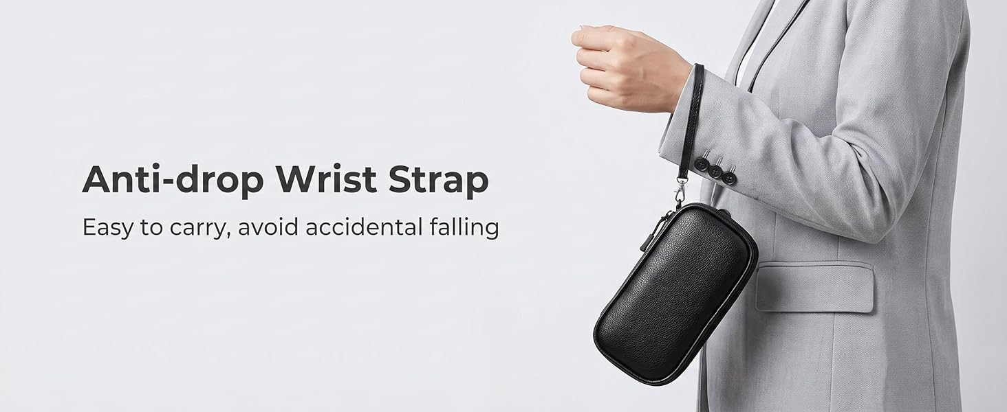 Leather wrist strap