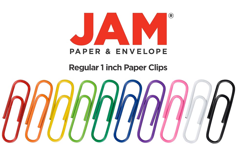 jam paper regular colored paper clips