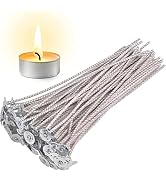 100pcs CD Wicks for Soy Candles, 6 inch Pre-Waxed Candle Wick for Candle Making,Thick Candle Wick...