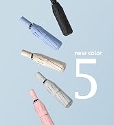 KESHEYOUXUAN Compact Automatic Folding Travel Umbrella-Windproof Rainproof, PF50+ Sun Protection ...