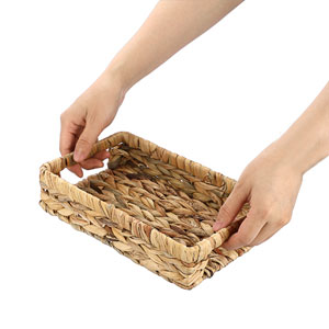 Woven Wicker Storage Bins Toilet Tank Baskets trays Woven Seagrass Tray wicker Toilet Tank tray