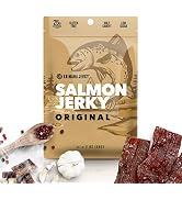 Kaimana Jerky Wild Caught Salmon Jerky - Organic Gourmet Smoked Dried Fish Strips Rich in Omega-3...