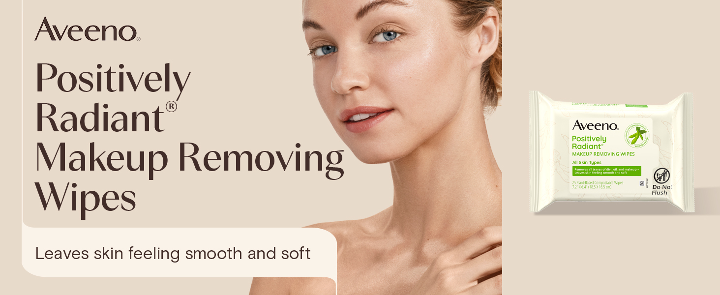 Aveeno Positively radiant makeup wipes for bright skin