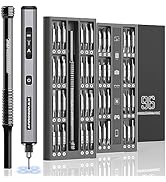 102 in 1 Electric Screwdriver, AM ARROWMAX Cordless Precision Screwdriver Set with 96 Magnetic Bi...