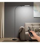 Honeywell LED Floor Lamp with Remote, CRI97 Dimmable Gooseneck 77" Black | 96 Sunturalux LED Bead...