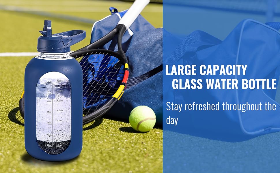 glass water bottles 64 oz