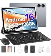 Android 16 Tablet with Keyboard, 11 Inch Tablet with Octa-Core & Gemini AI, 20GB RAM+128GB ROM (1...