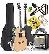 Acoustic Electric Cutaway Guitar and Amp Kit Full Scale 41” Steel String Spruce Wood w/Gig Bag, 4...
