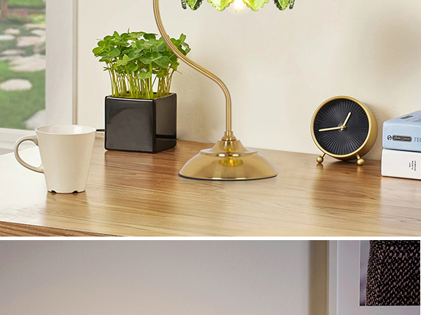 table lamp for bedroom side table lamp small lamp for nightstand with green glass flower shade