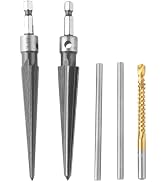 JONMON Tapered Reamer Set and Side Cutting Drill Bit, 3-13mm and 5-16mmHand Reamer Bit with 6mm H...