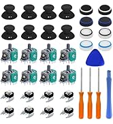 37 PCS Joysticks Replacement Parts Kit, lyfLux Bumper Buttons, Replacement Thumbsticks, Hat Silic...