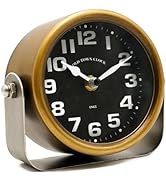 YOUKI Vintage Steampunk Desk Shelf Clocks,Mantle Clock,Decorative Battery Operated Table Top Cloc...