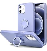 Hython Case for iPhone 12 Case & iPhone 12 Pro Case with Ring Stand, 360° Rotatable Ring Holder M...