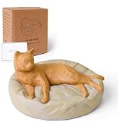 Cuayaes Orange Cat Figurines Memorial Gifts for Cat Lovers Women Men, Resin Cat Decor Statue for ...