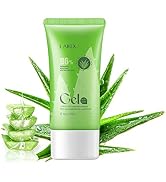 Organic Aloe Vera Gel - with Fresh 96% Aloe Gel for Face and Body, Skin Care for Deeply & Rapidly...
