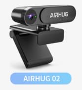 AIRHUG Webcam No Mic with Privacy Cover, USB Web Cam for Computer and Laptop Plug & Play, Web Cam...