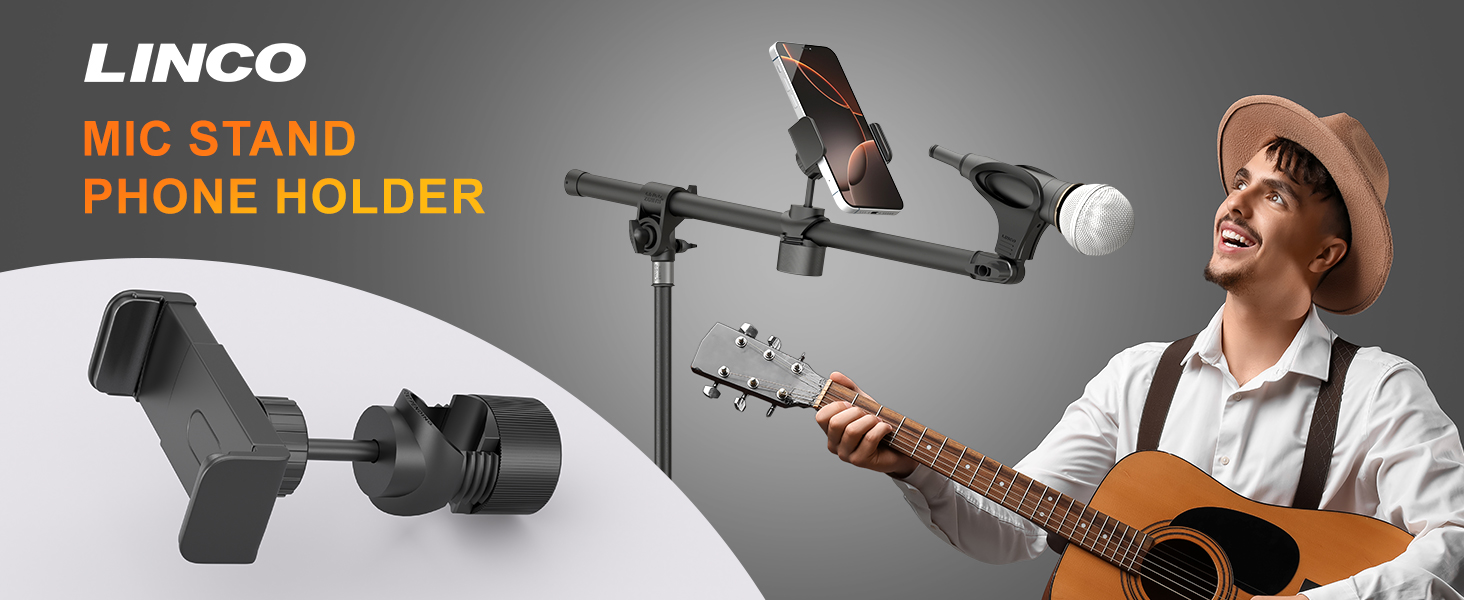 LINCO PC002 Mic Stand Phone Holder