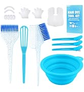 YOOVR 19PCS Hair Bleach Dye Kit with Hair Dye Brush and Bowl Whisk Hair Clips Protective Gear Set...