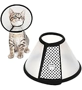 Depets Adjustable Recovery Pet Cone E-Collar for Cats Puppy Rabbit, Plastic Elizabeth Protective ...
