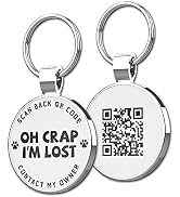 MYLUCKYTAG QR Code Pet ID Tags Dog Tags - Pet Online Profile - Scan QR Receive Instant Pet Locati...