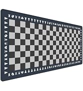 HUADO Chess Mouse Pad, 35.4x15.7in Waterproof Extended Desk Mat | Durable polyester surface, non-...