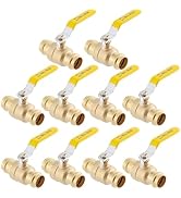 PLUMBINGMASTER 3/4" Press Ball Valve with EPDM O-Ring 1/4-Turn Full Port Shut Off Stop Valve for ...