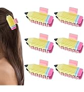 ACO-UINT 6 Pcs Pencil Claw Clips for Women Cute Pencil Shaped Claw Clips Kawaii Preppy Back to Sc...