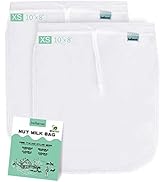 Bellamei Nut Milk Bag Reusable 3 Pack Food Strainer Nut Bags For Almond/Soy Milk Greek Yogurt Pro...