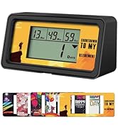 YOOREAL 9999 Days Digital Countdown Timer with 5 Paper Cards, Backlight Alerts for Retirement, Va...