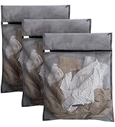 Meeall 3Pcs Mesh Laundry Bags for Delicates, Durable Honeycomb Mesh Wash Bags, Sturdy Zipper Laun...