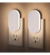 Briignite Night Lights Plug into Wall 2Pack LED Plug in Night Light with Dusk to Dawn Light Senso...