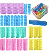 30Pcs Plastic Hair Curlers Rollers Set, Snap on Rollers Self Grip Hairdressing Curlers Hair Curle...