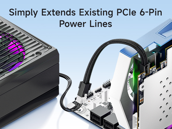 6 Pin PCIe Extension Cable