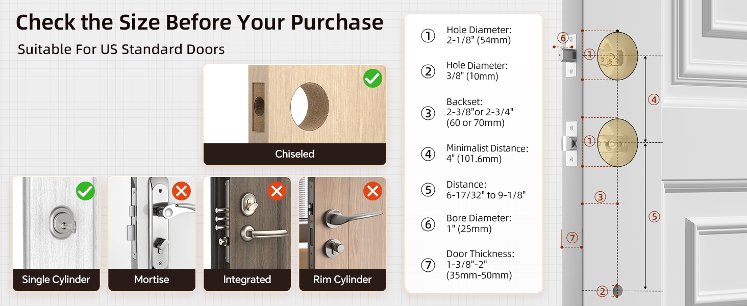 VCHOO Keyless Entry Door Lock