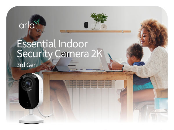 Arlo Essential Indoor Security Baby Camera 2K