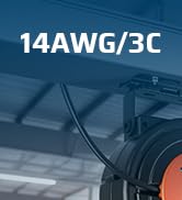 DEWENWILS Retractable Extension Cord Reel, 50 FT Heavy Duty Power Cord, 14AWG/3C SJTOW, 3 Grounde...